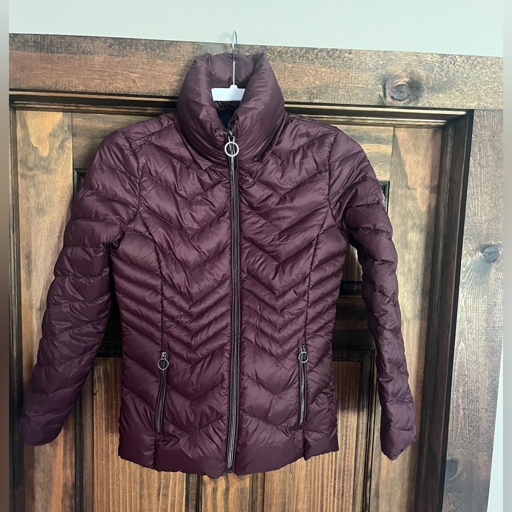 Michael Kors coat womens size XS purple puffer Lightweight Packable Coat​ - Picture 2 of 4